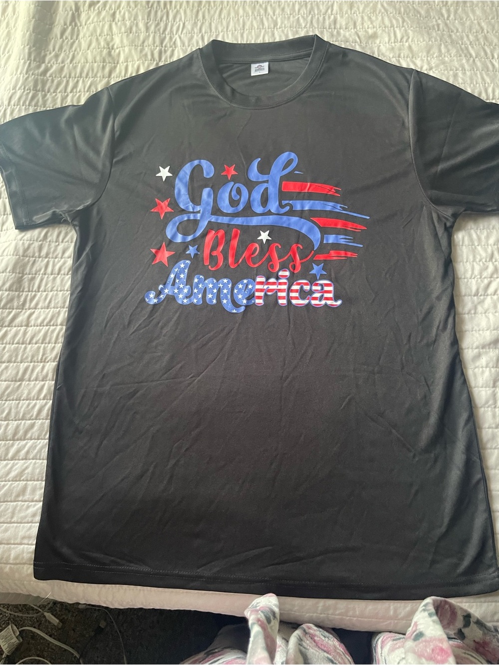 God Bless America Short Sleeve Tee - Black Large